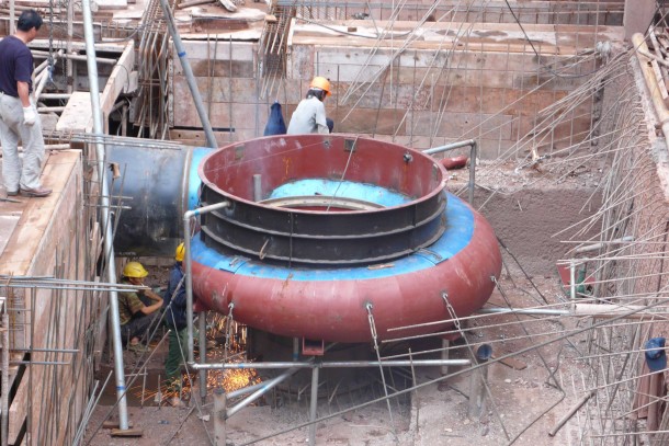 Construction of a NeCF-funded small scale hydropower plant in Yunnan, China. Photograph: Tommi Tynjälä/NEFCO