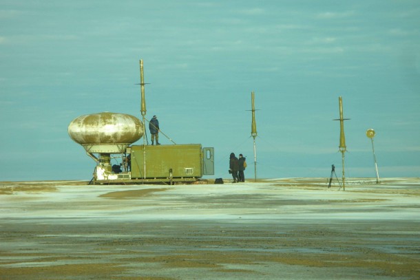 Arctic territory. Research station at Franz Josef Land, Russia.