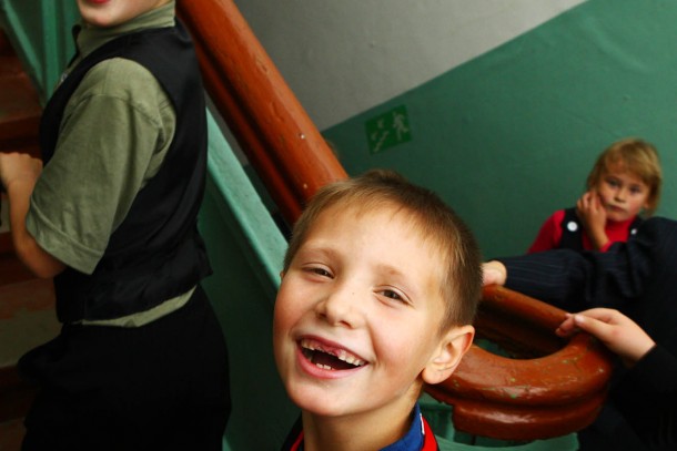 Pupils at school number 1 in Novodvinsk. The school has benefited from an energy saving project funded by NEFCO.