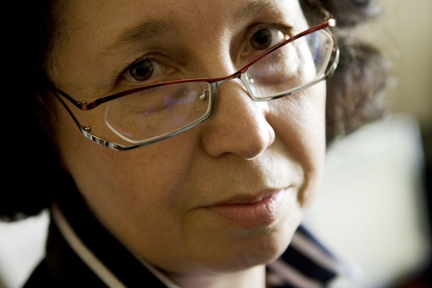 Vodokanal's Site Manager Olga Lominoga in Kronstadt. Photo: Patrik Rastenberger