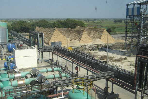 Biomass production at a sugar factory in Maharashtra, India. Photo: Maija Saijonmaa