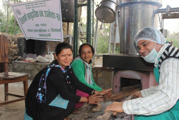 The women's co-operatives are responsible for the restoration activities, harvesting and distilling. Photo: Emeli Möller
