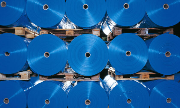 Photo of the plastic film at Rani Plast factory in Kaluga