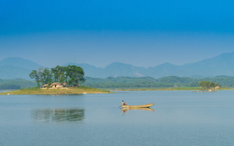 Picture of the hydropower lake in Vietnam