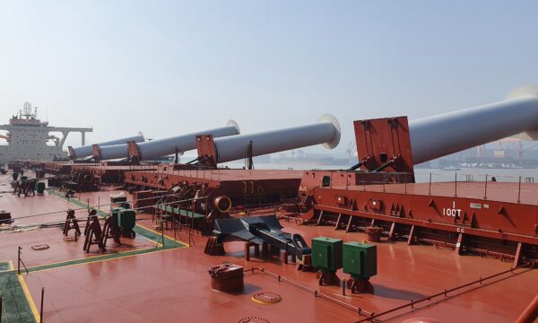 Norsepower Rotor Sails onboard Sea Zhoushan 2. Photo: Norsepower