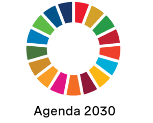 SDG wheel logo with Agenda 2030 text