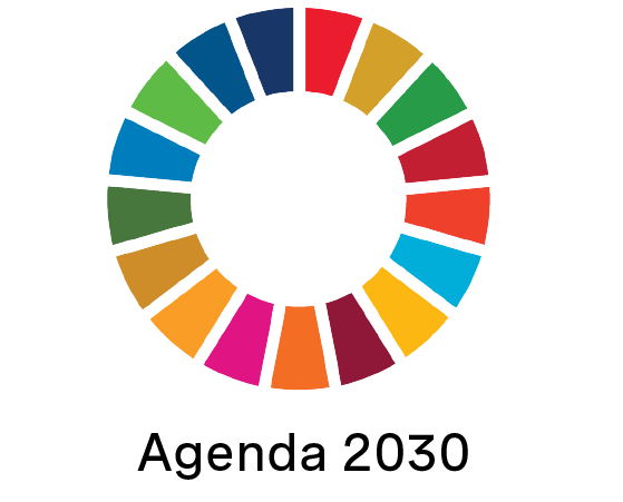 SDG wheel logo with Agenda 2030 text