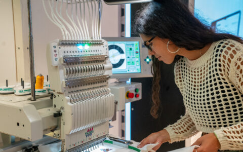 Coloreel Logo Embrodiery with Mafalda. Photo: Coloreel