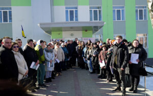 Inauguration on 25 February 2025 of renovated building to provide urgent housing in Zviahel