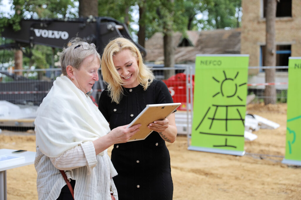 Anna Minakova, Nefco and Anzhela Makeeva, Acting Mayor of Irpin.