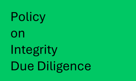 Policy on Integrity Due Diligence